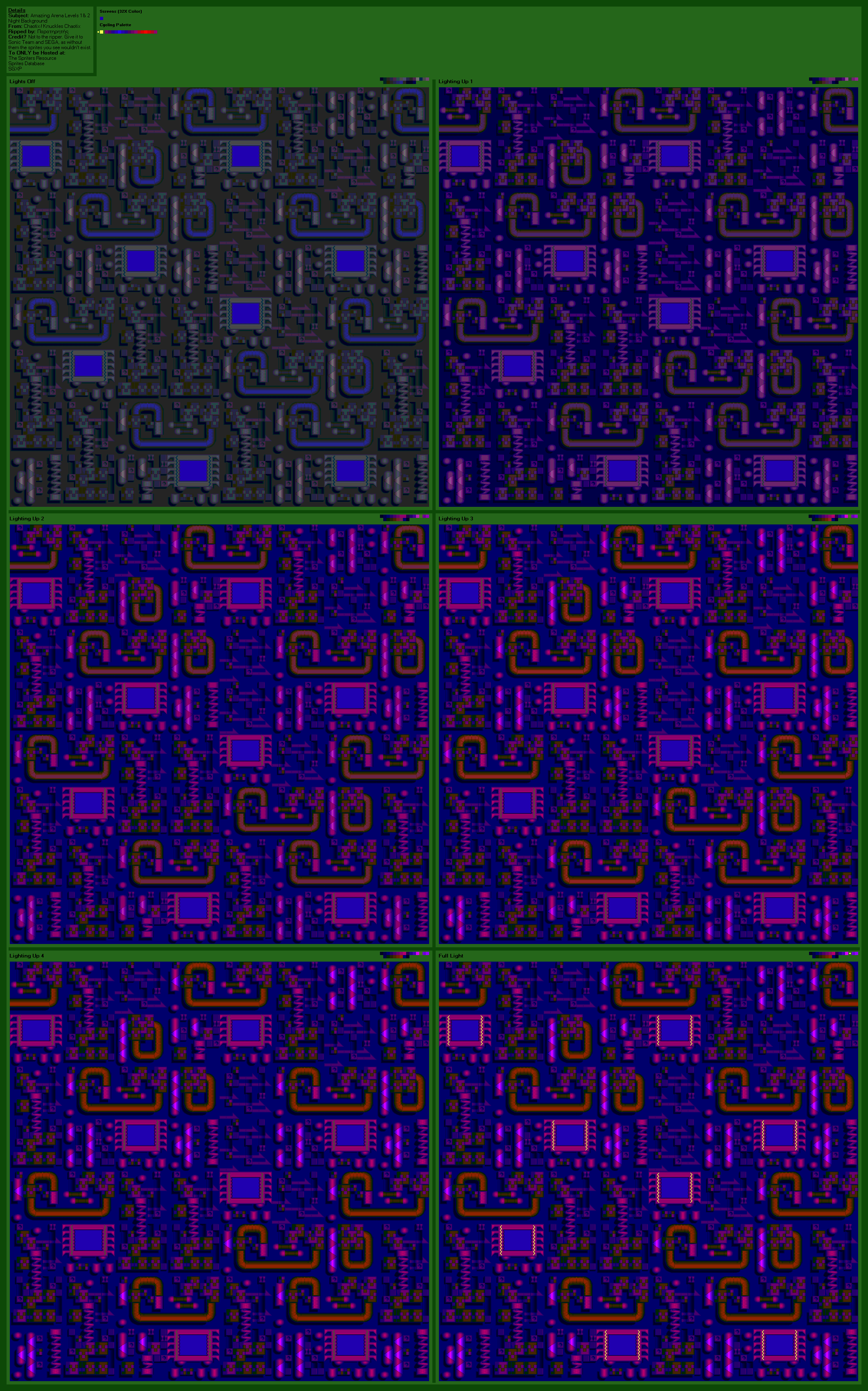 Amazing Arena Levels 1 & 2 (Night) (Chaotix)