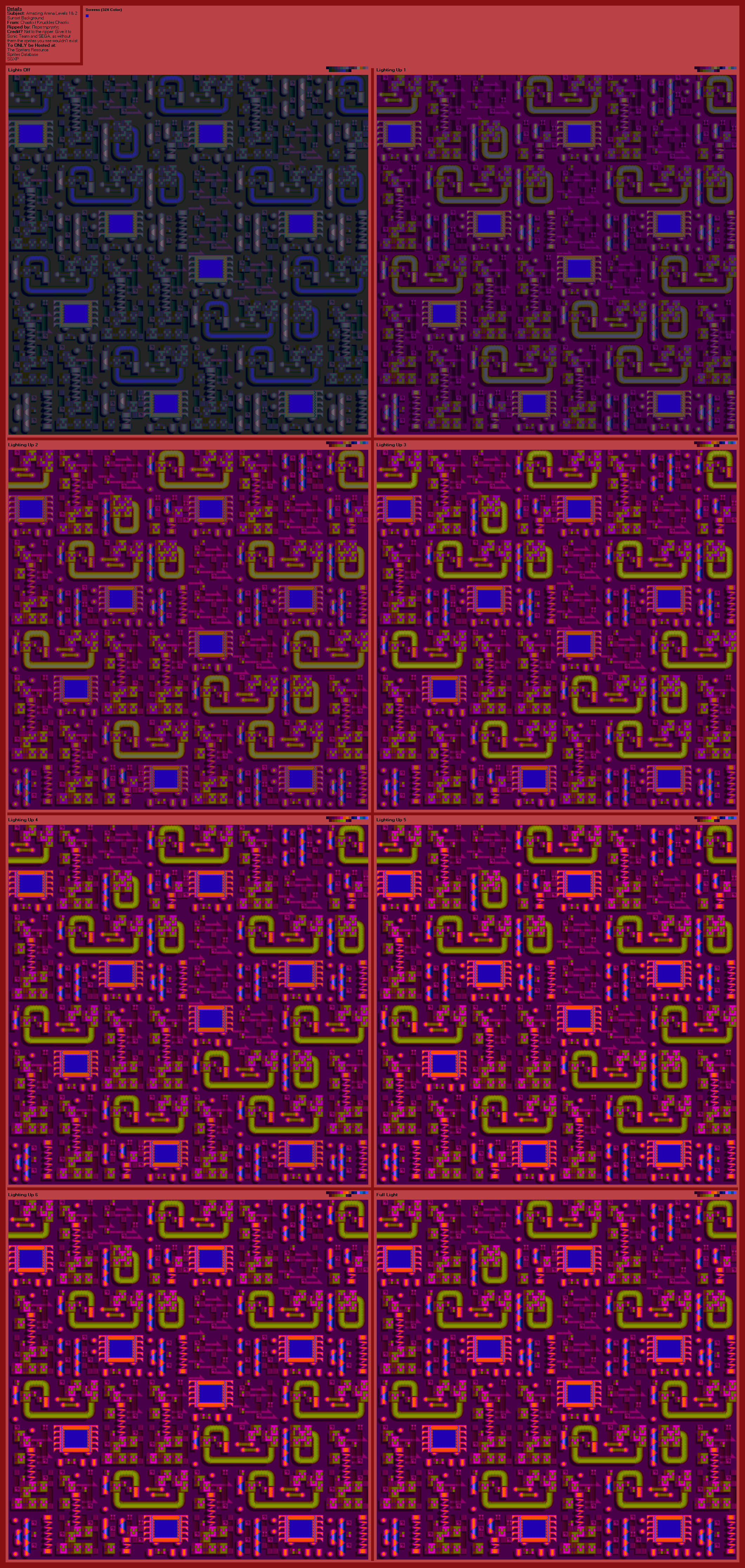 Amazing Arena Levels 1 & 2 (Sunset) (Chaotix)