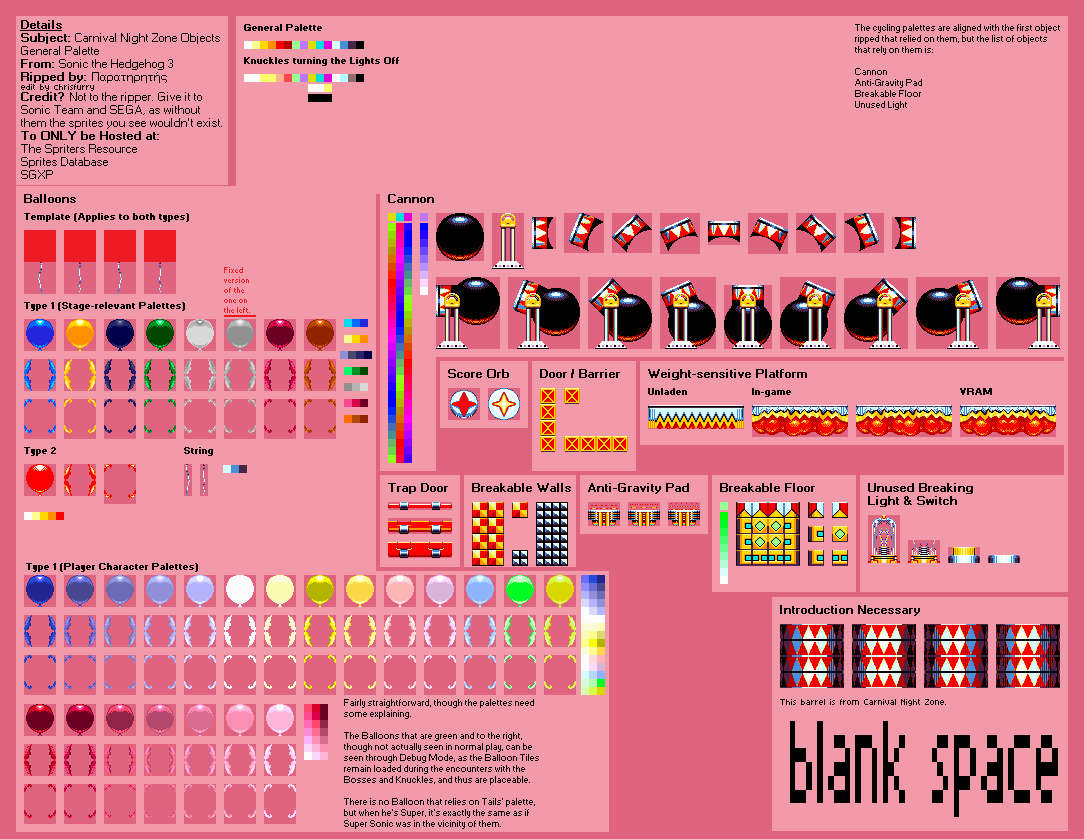 Carnival Night Zone Objects (S3)