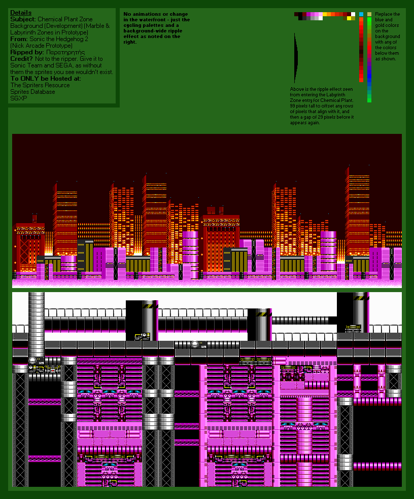 Chemical Plant Zone (Nick Arcade Prototype) (S2 Prototype)