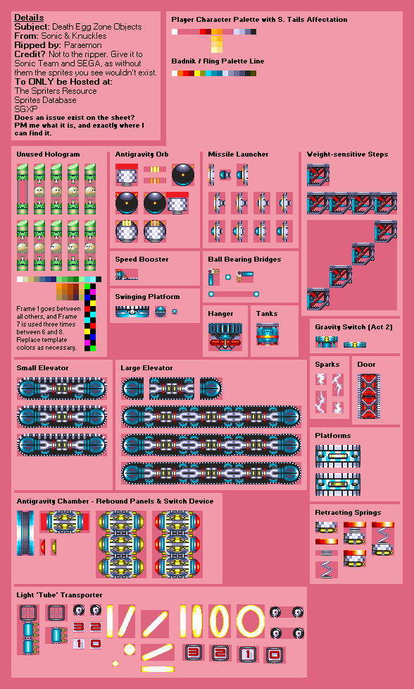Death Egg Zone Objects (S&K)