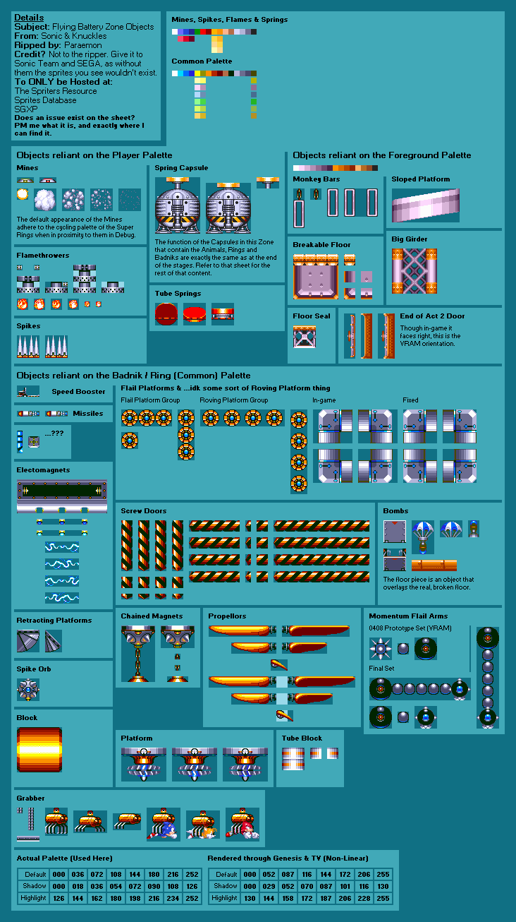 Flying Battery Zone Objects (S&K)