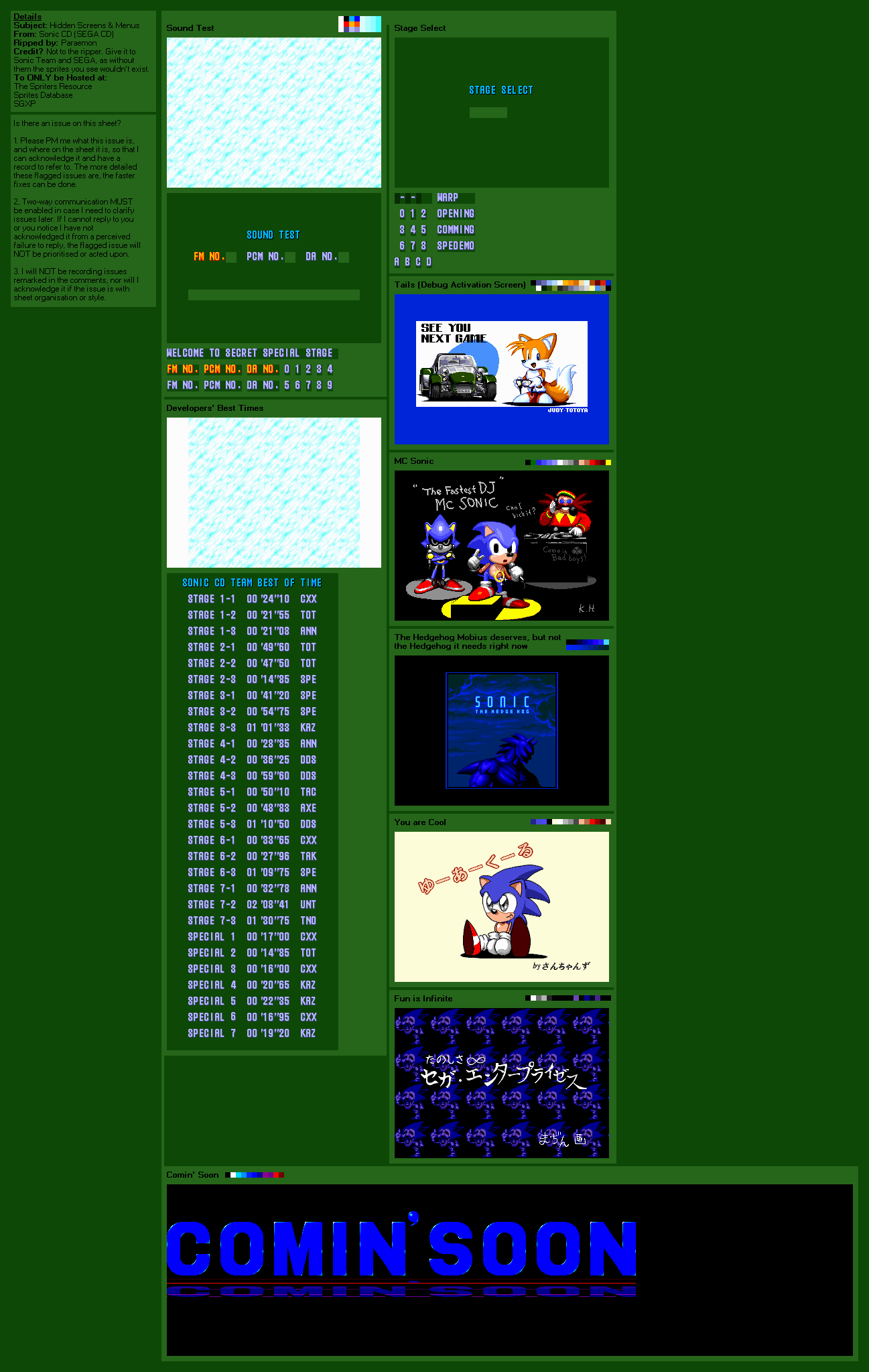 Hidden Screens & Menus (CD)