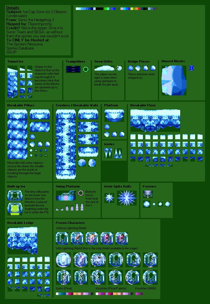 Ice Cap Zone Objects (Underwater) (S3)