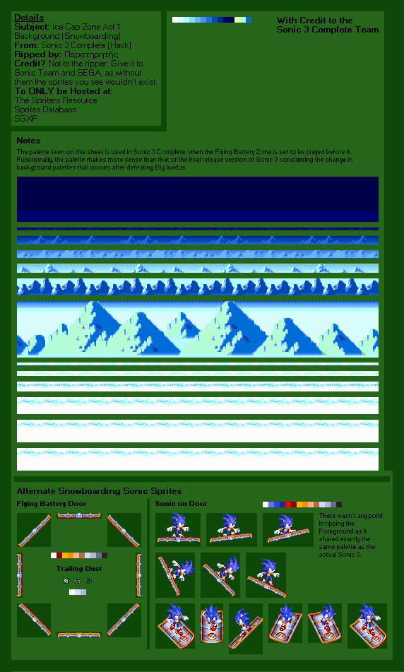Ice Cap Zone (Snowboarding Section) (S3C)
