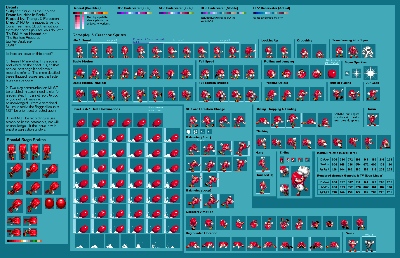 Knuckles the Echidna (S&K Lock-On) (S2)