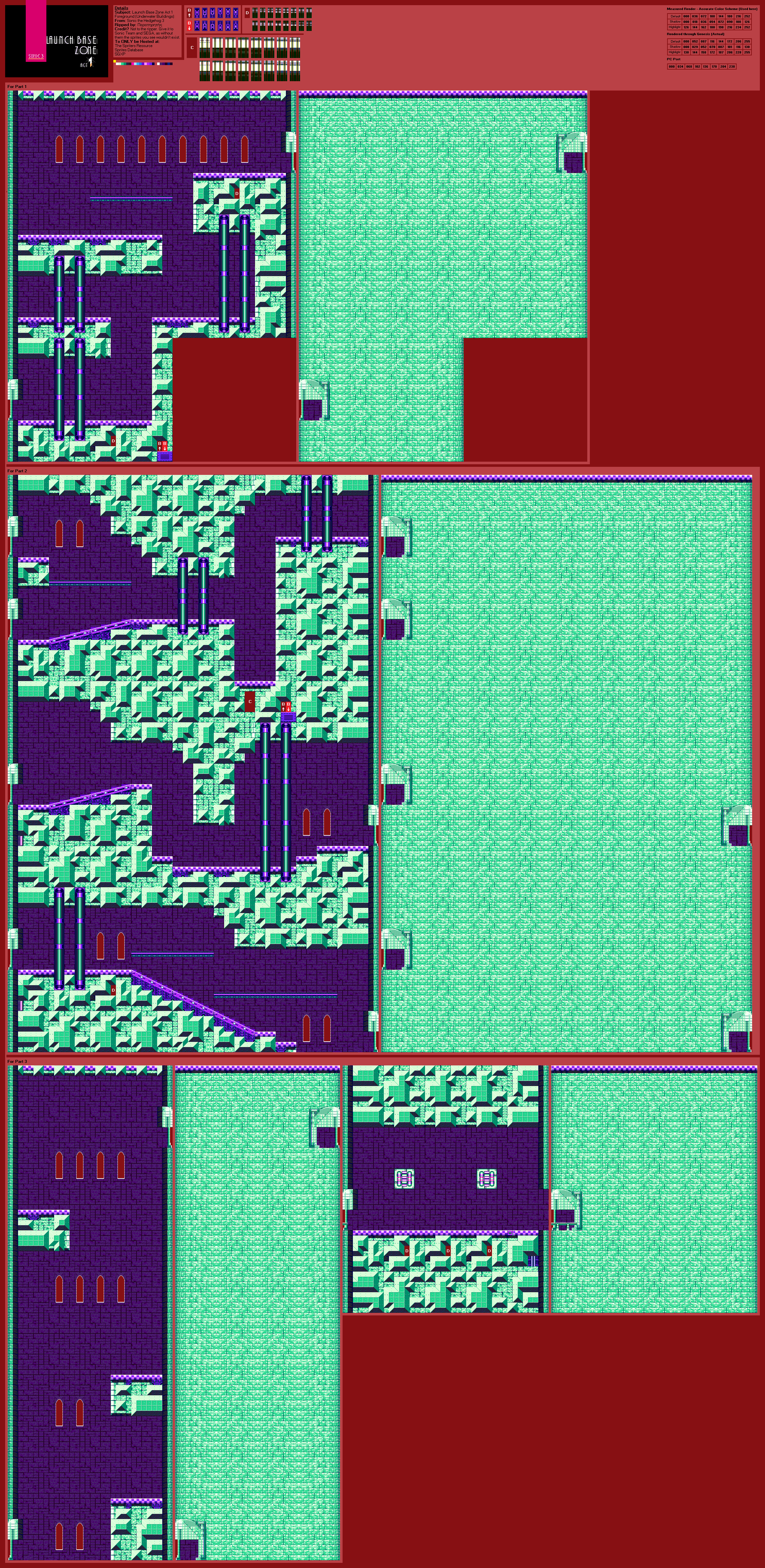 Launch Base Zone Act 1 Foreground (Underwater, Buildings) (S3)