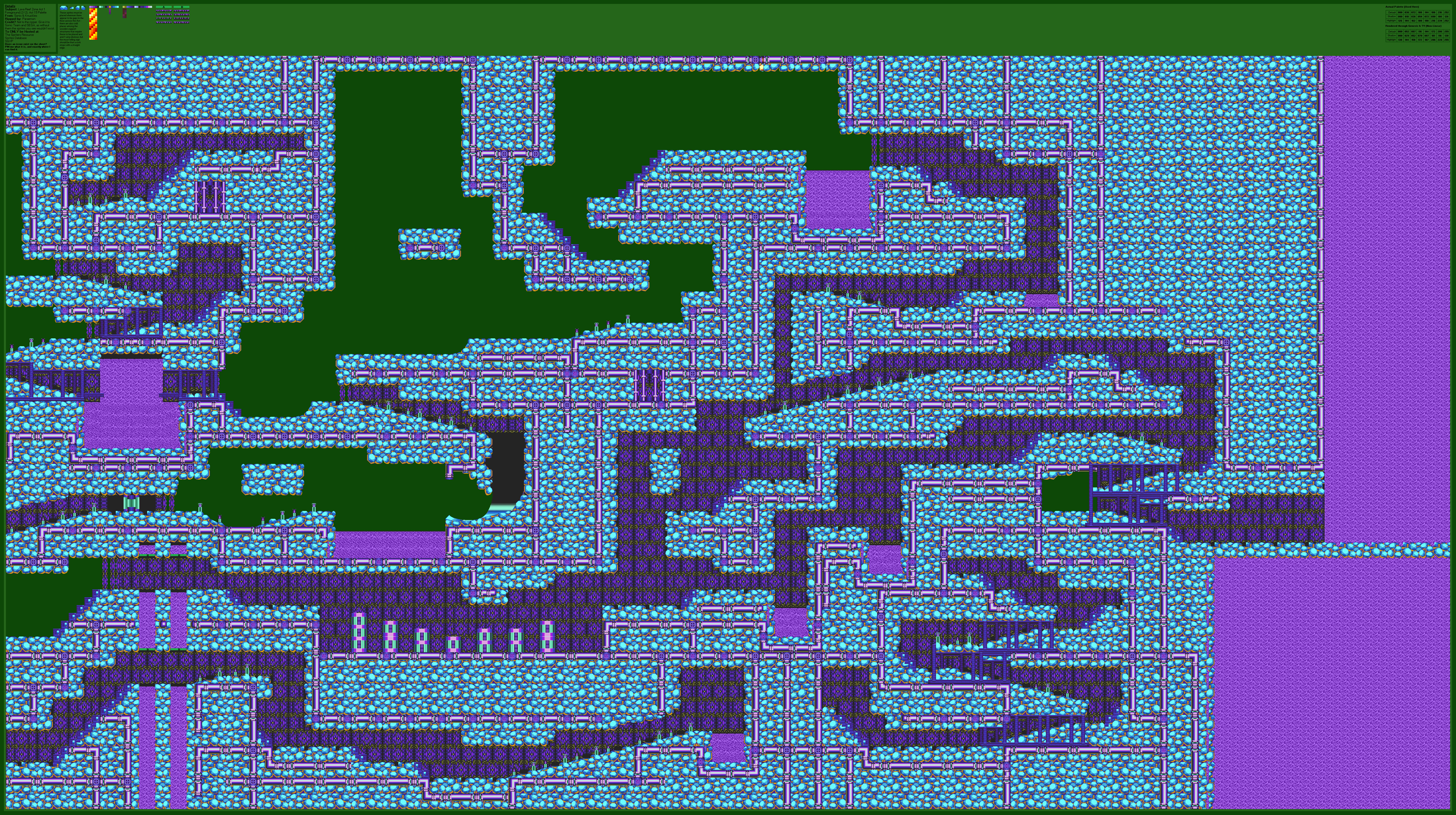 Lava Reef Zone Act 1 (Act 1.5 Palette) (S&K), part 2 of 2