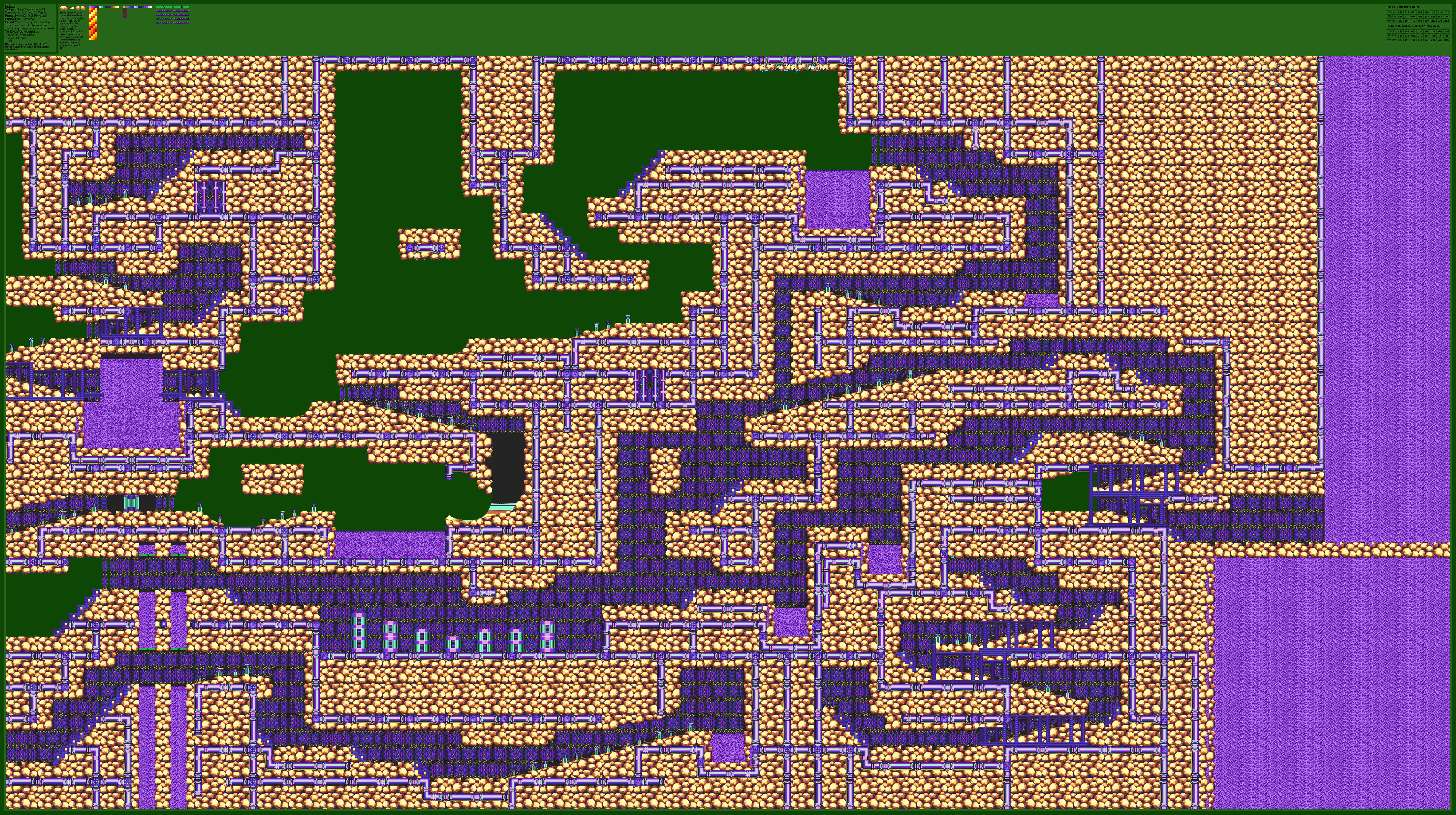 Lava Reef Zone Act 1 (Prototype Act 1.5 Palette) (S&K), part 2 of 2