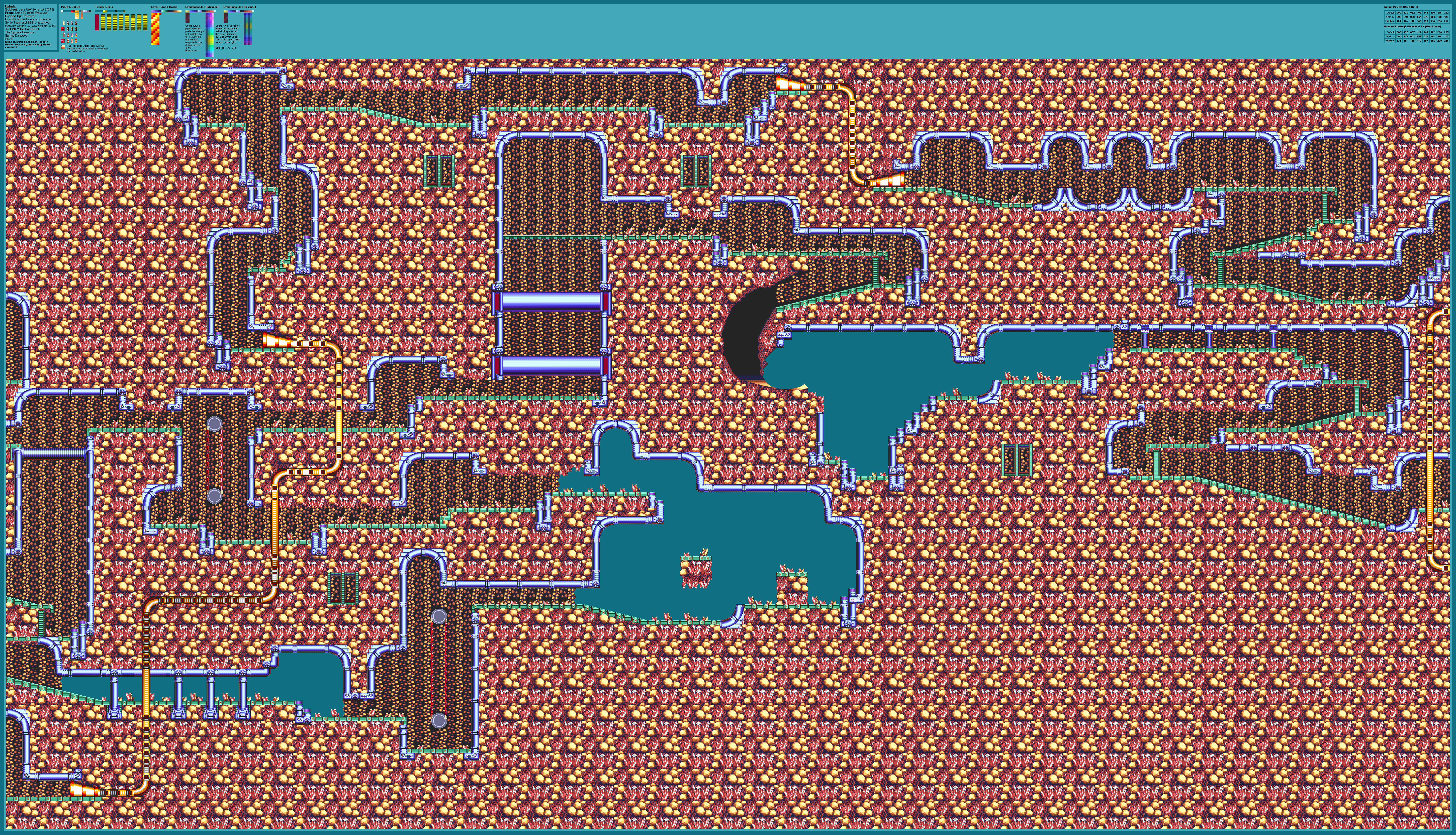 Lava Reef Zone Act 2 (Prototype Palette) (S&K), part 2 of 3