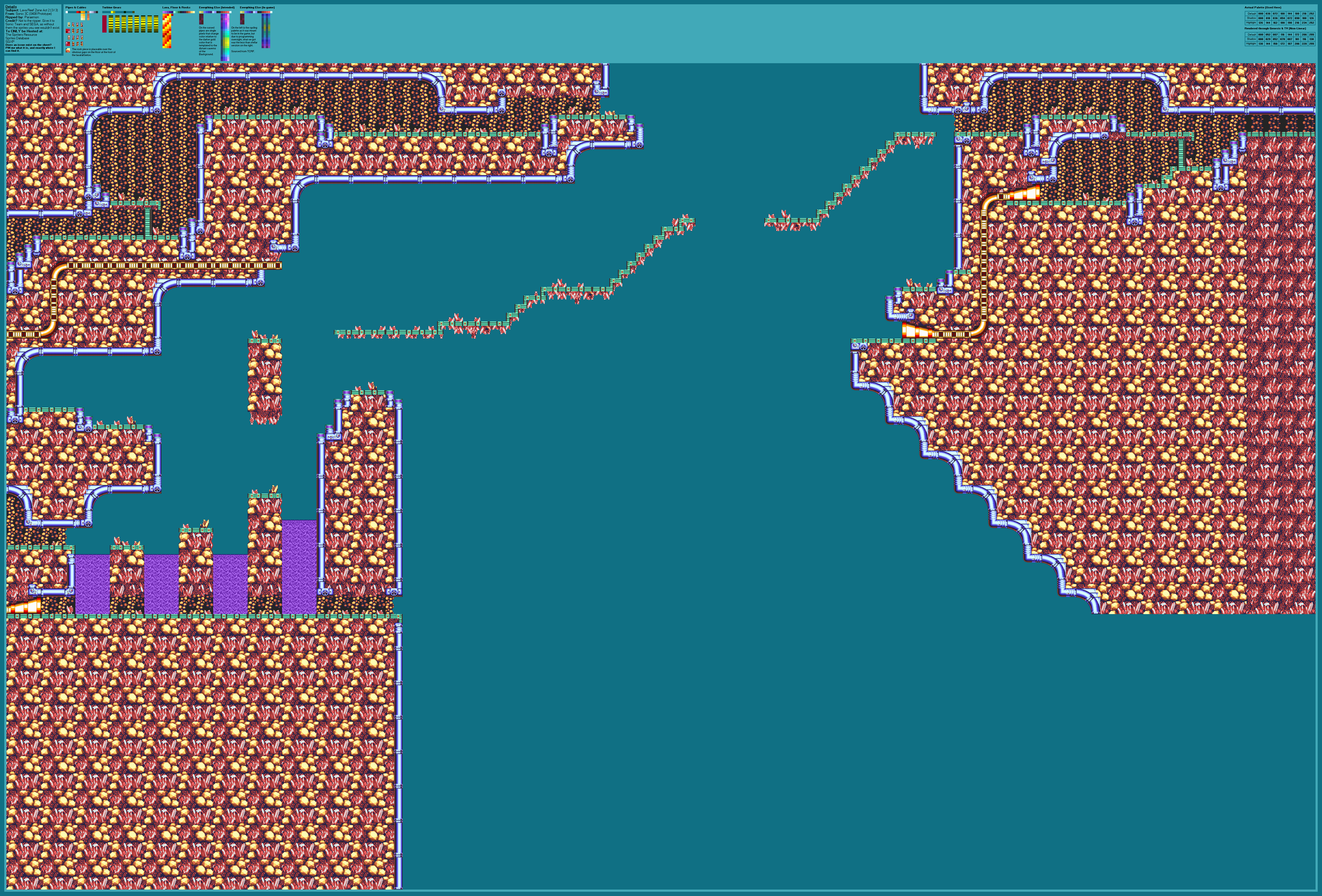 Lava Reef Zone Act 2 (Prototype Palette) (S&K), part 3 of 3