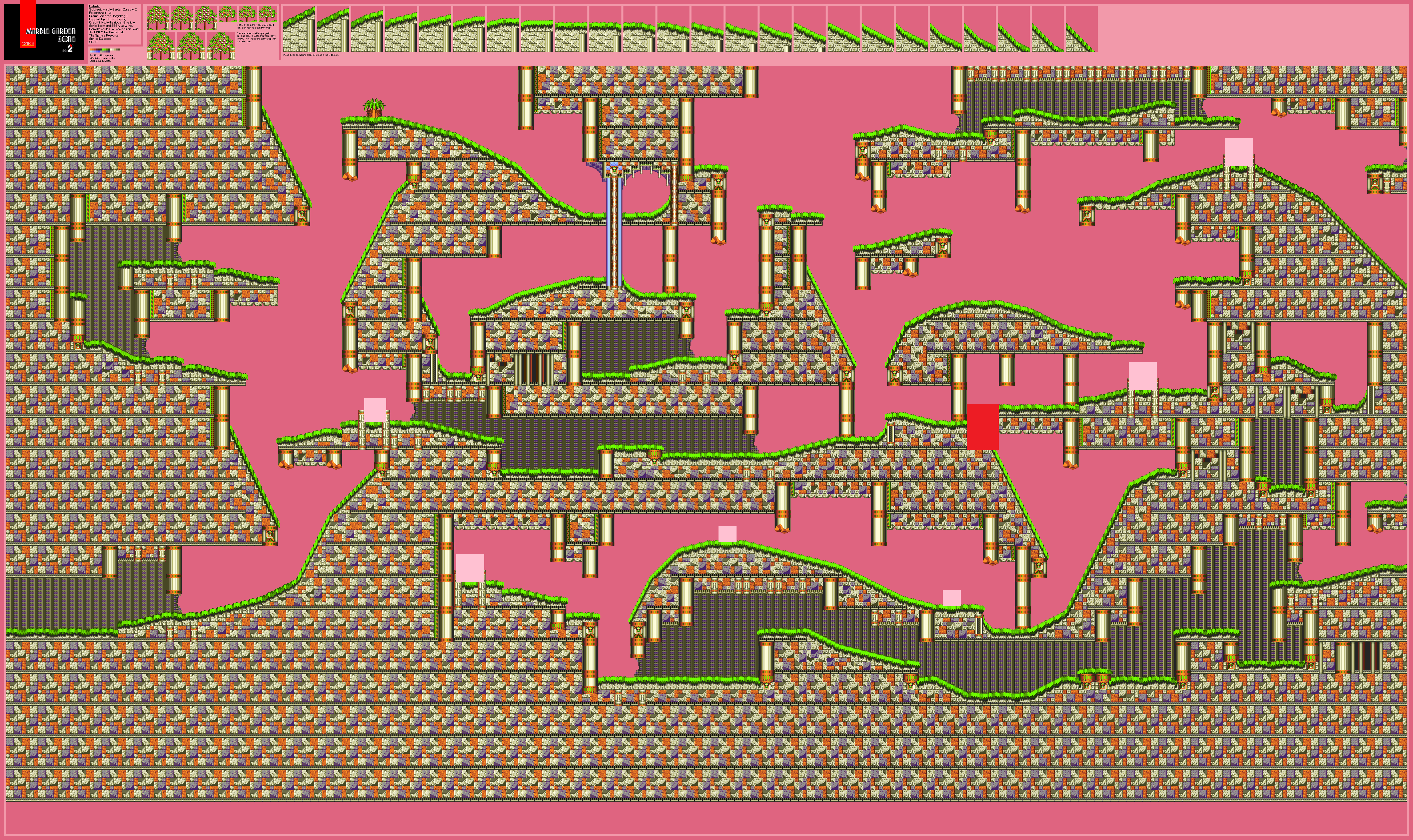 Marble Garden Zone Act 2 Foreground (S3), part 1 of 3
