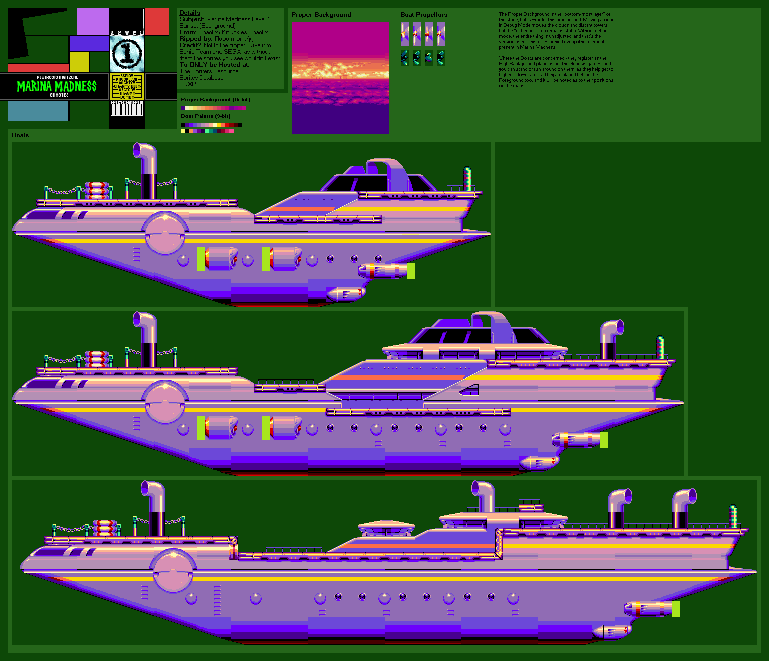 Marina Madness Level 1 (Sunset) (Chaotix)