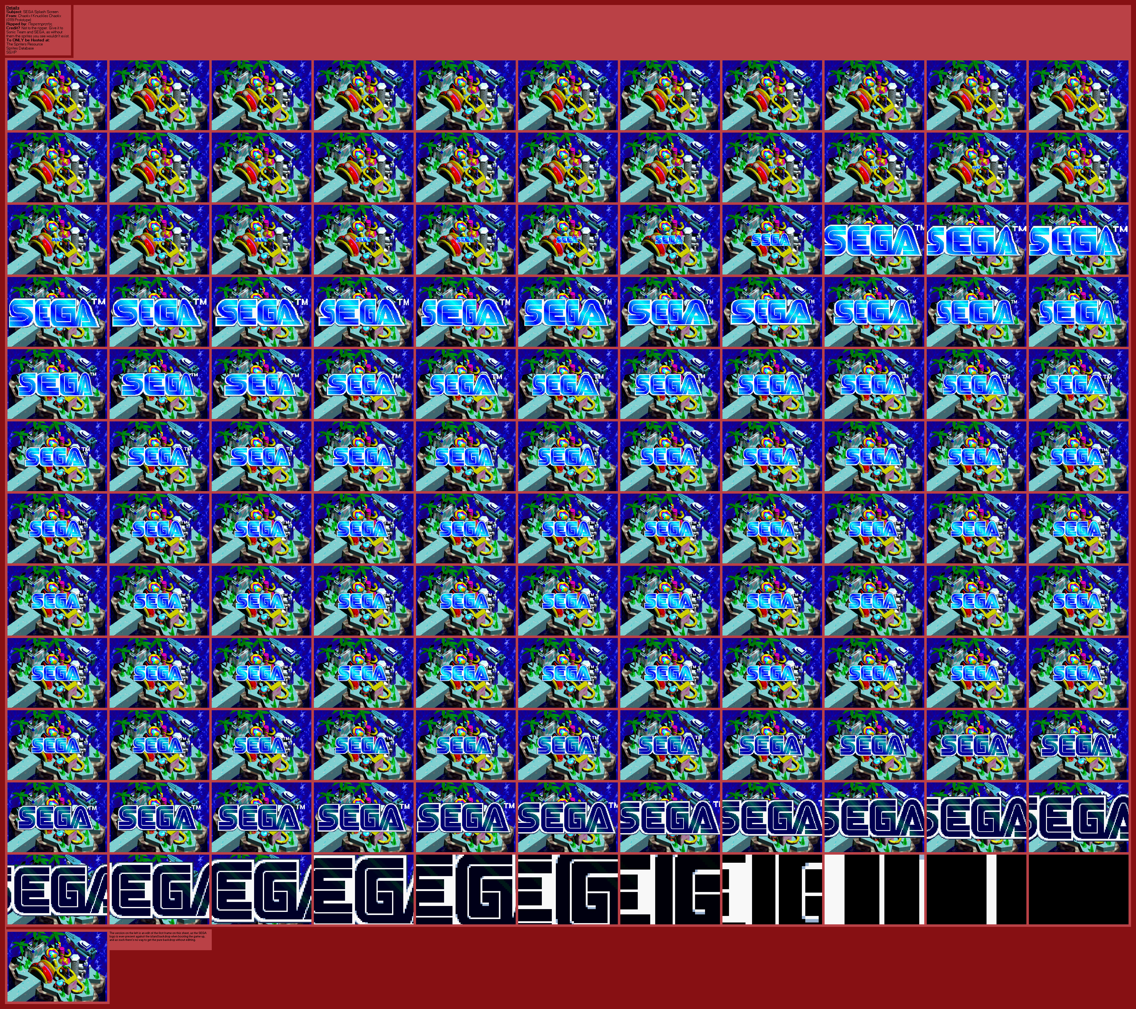 SEGA Splash Screen (Prototypes) (Chaotix)