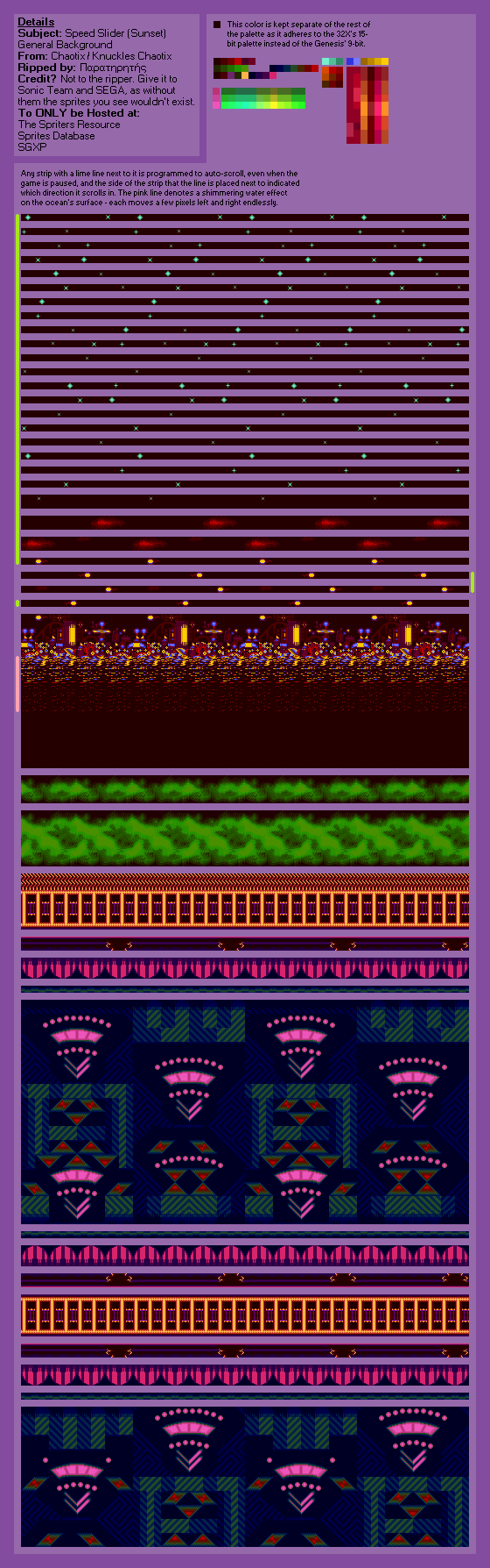 Speed Slider (Starting Area, Sunset) (Chaotix)