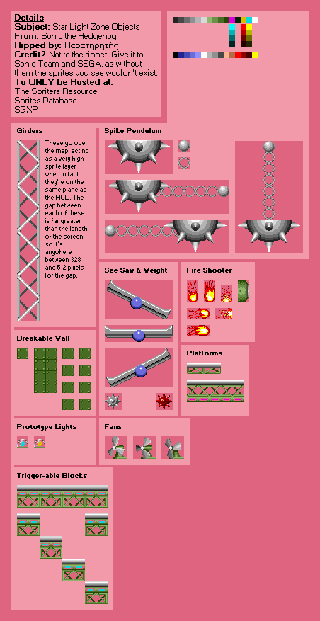 Star Light Zone Objects (S1)