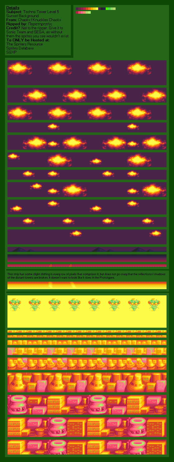 Techno Tower Level 5 (Sunset) (Chaotix)
