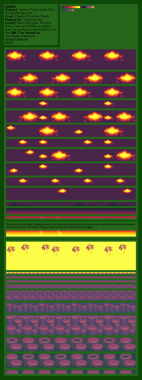 Techno Tower Levels 1 & 2 (Sunset) (Chaotix)