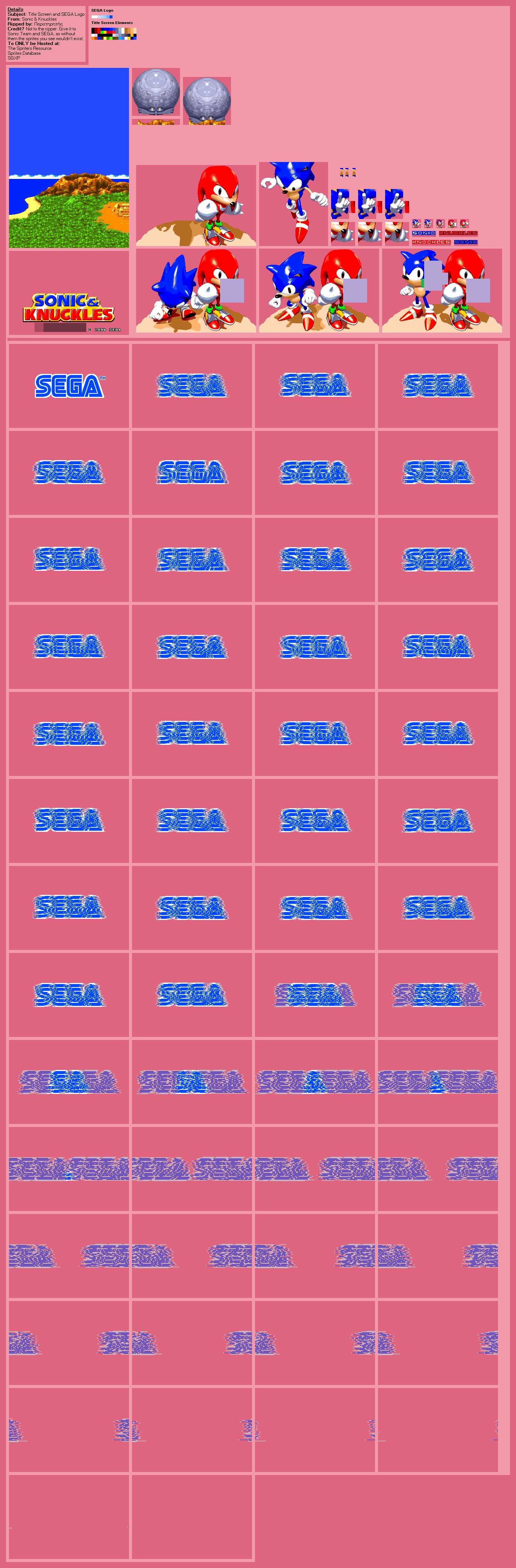 Title Screen & SEGA Logo (S&K)