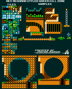 Green Hill Zone (NES Mega Man Style)