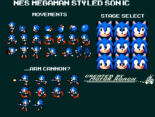 Sonic (NES Mega Man Style)