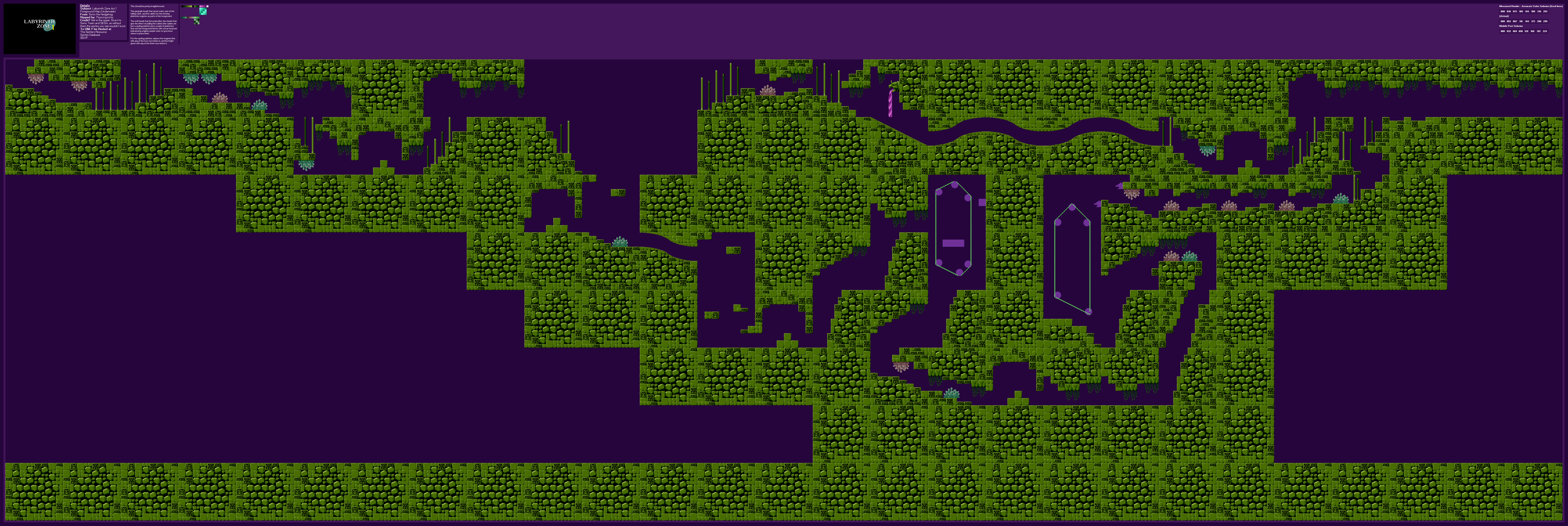 Labyrinth Zone Act 1 (Underwater) Foreground (S1)