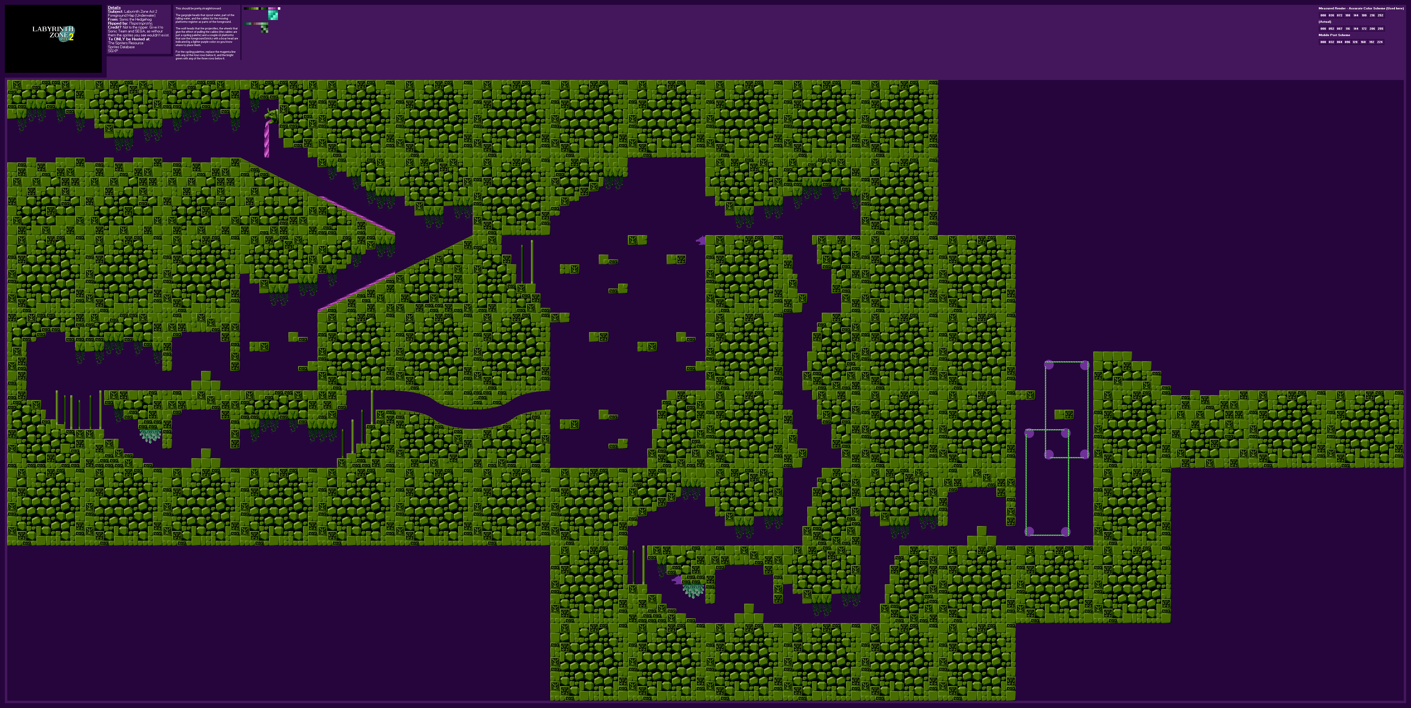 Labyrinth Zone Act 2 (Underwater) Foreground (S1)