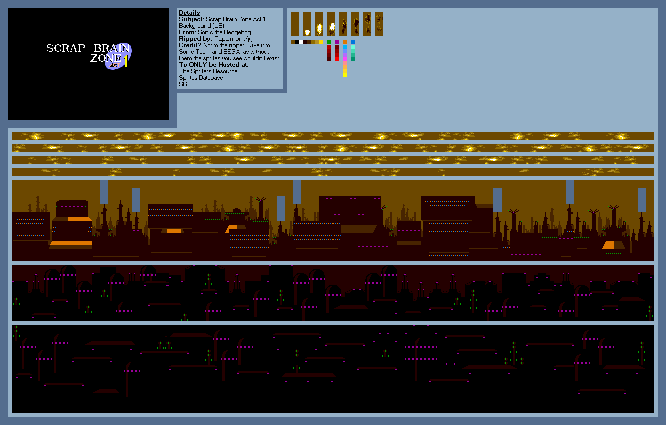 Scrap Brain Zone Act 1 Background (S1) (US)