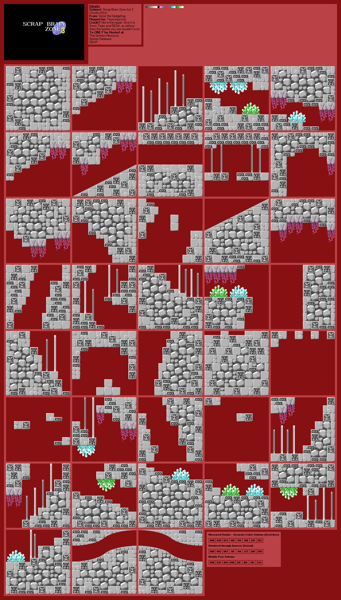 Scrap Brain Zone Act 3 Chunks (Dry) (S1)