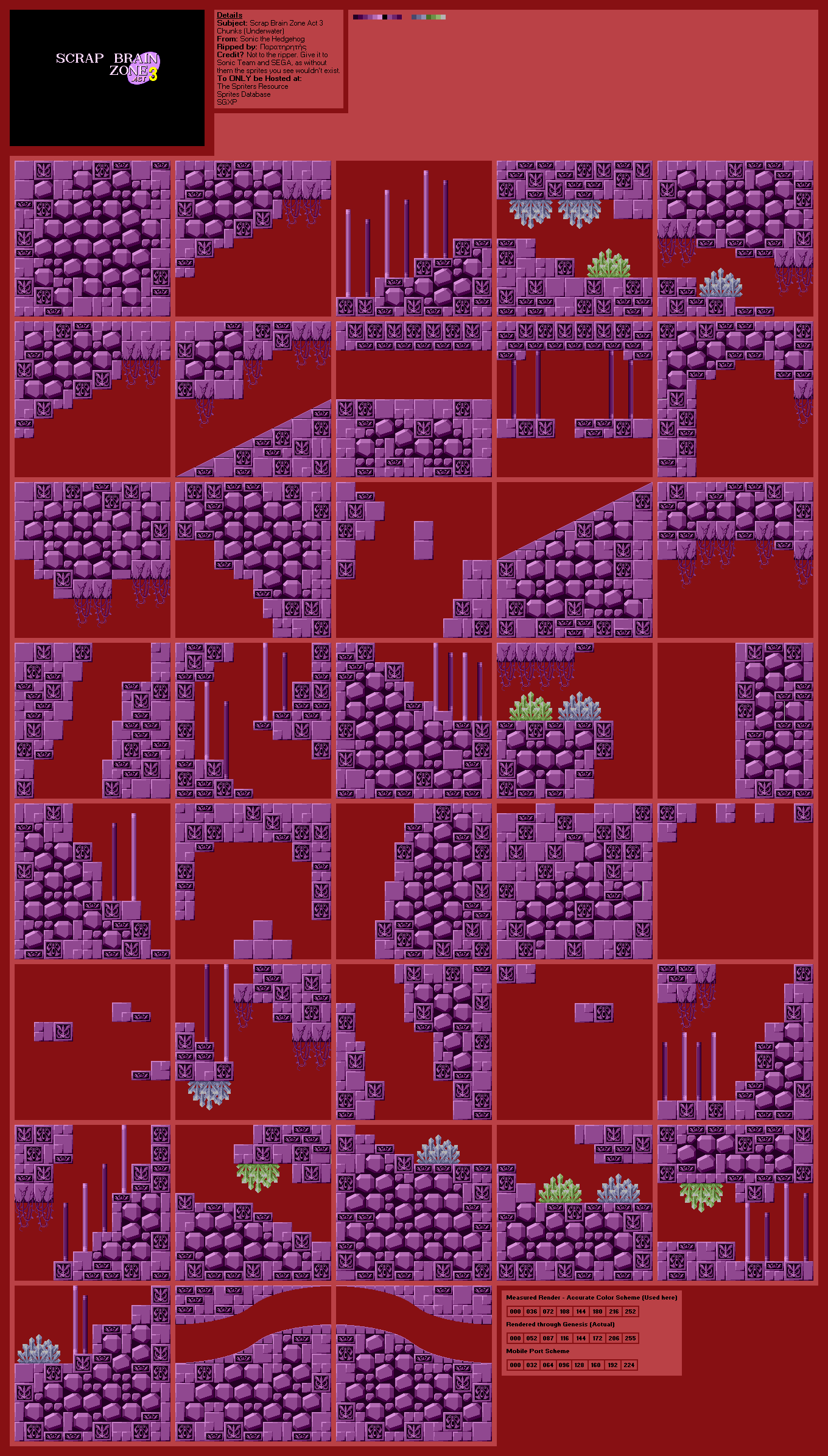 Scrap Brain Zone Act 3 Chunks (Underwater) (S1)