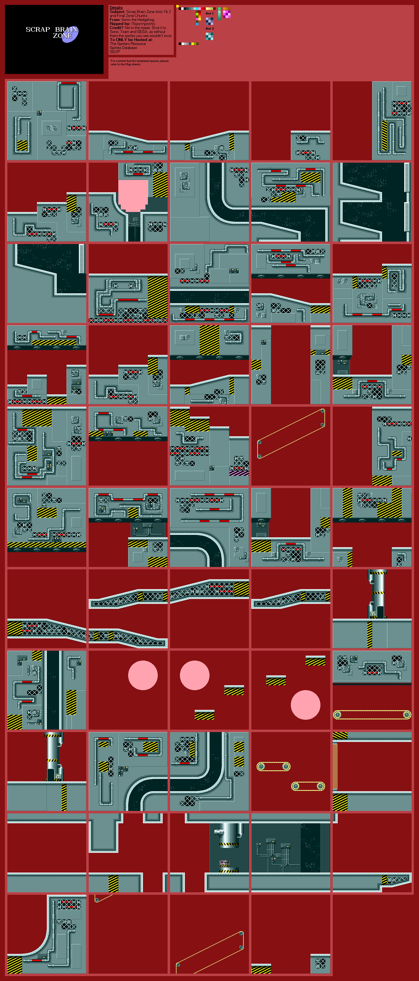 Scrap Brain Zone Acts 1 & 2 & Final Zone Chunks (S1)