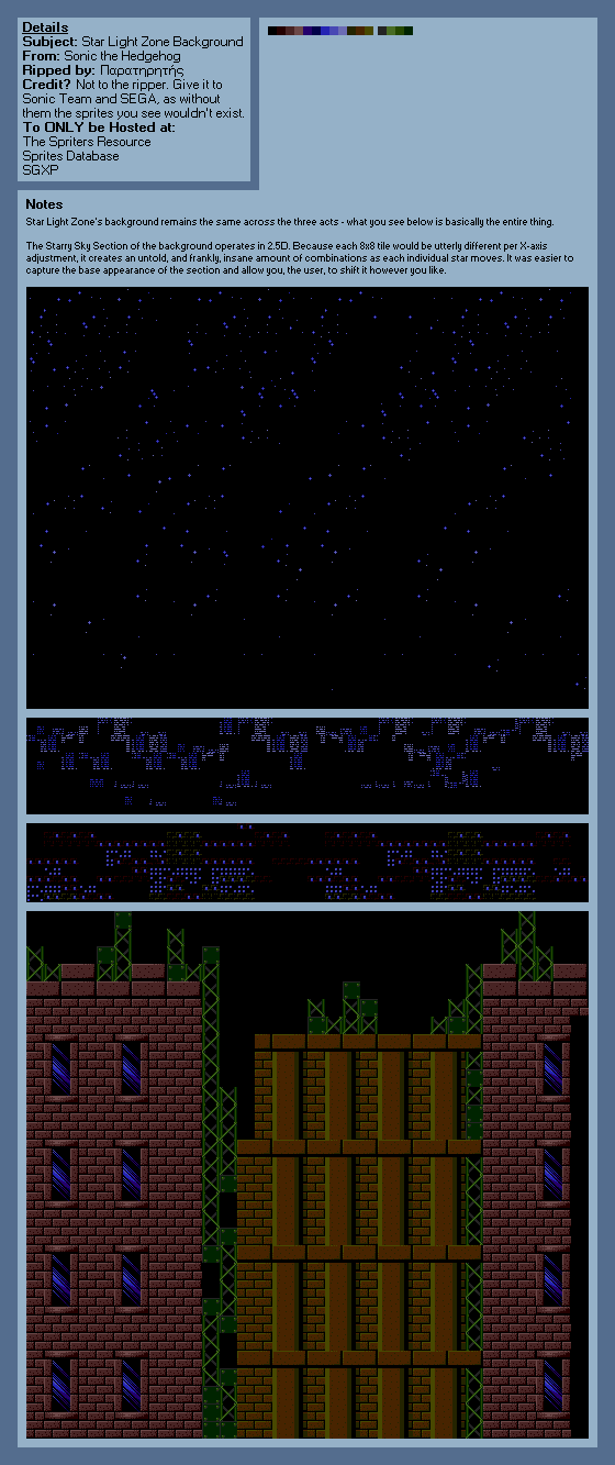 Star Light Zone Background (S1)