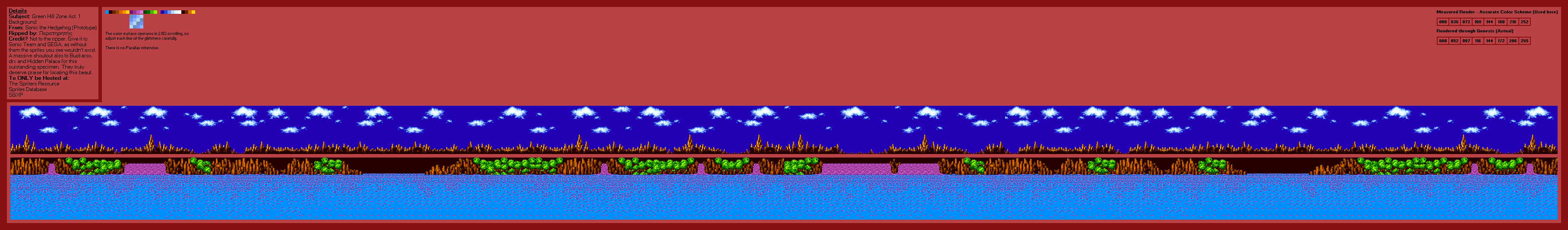 Green Hill Zone Act. 1 (Normal) Background (S1 Prototype)