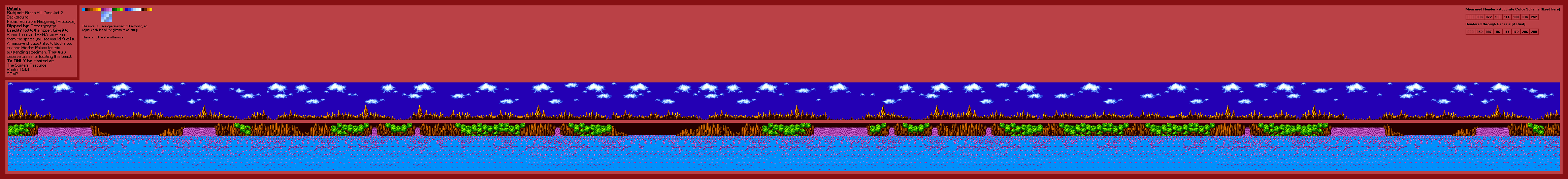 Green Hill Zone Act. 3 (Normal) Background (S1 Prototype)