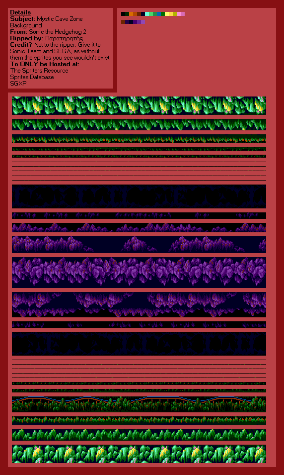 Mystic Cave Zone Background (S2)