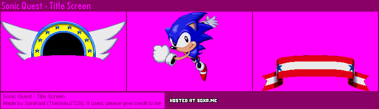 Sonic Quest Title Screen