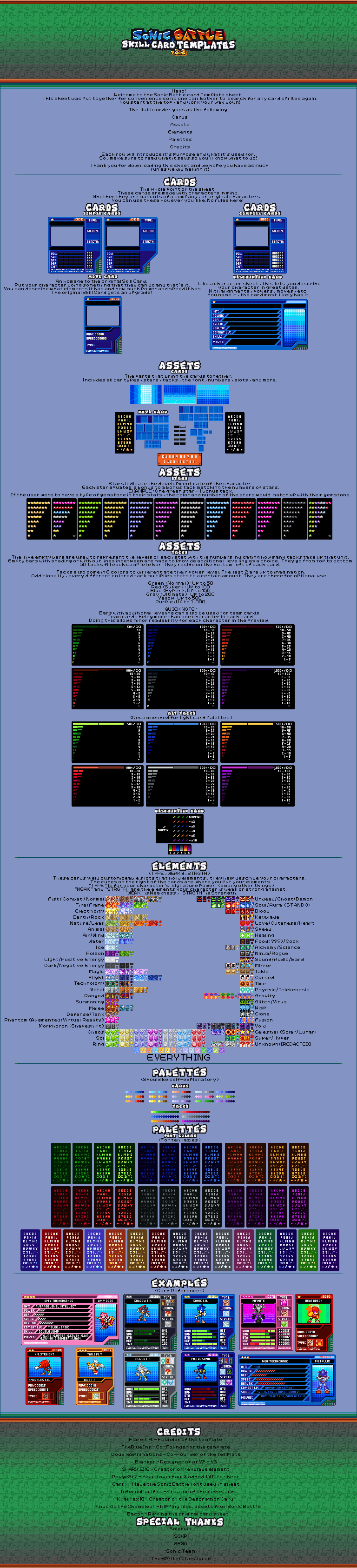 Sonic Battle Skill Card Templates