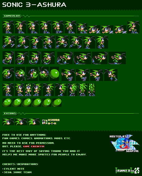Ashura - Sonic 3 Style (Tanner's Version)
