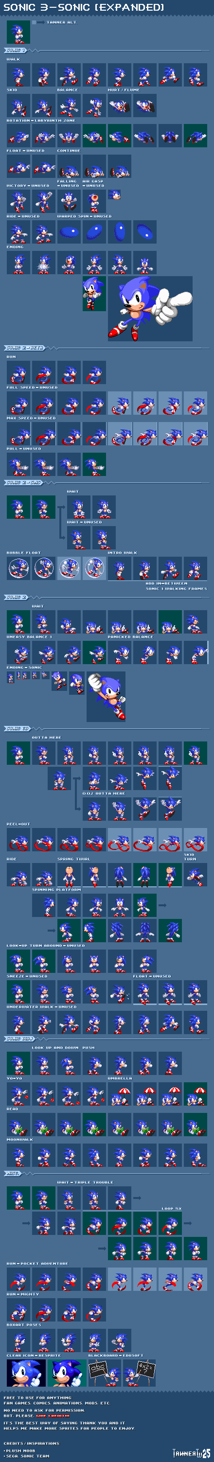 Sonic - Sonic 3 Style (Expanded)