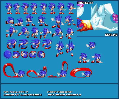 Junior Sonic - Sonic 2 shading style - (sam-fely version)