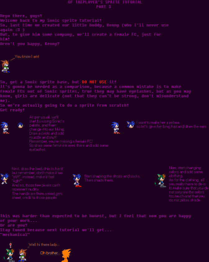 Sonic FC sprite tutorial 3
