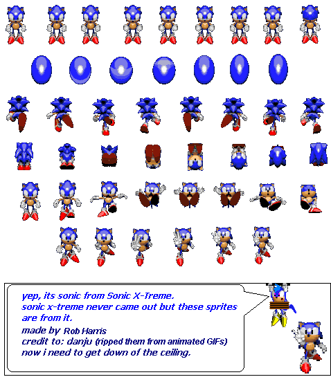 sonic x-treme sprites
