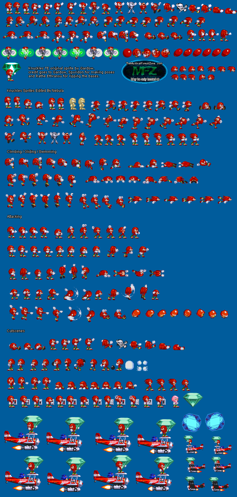knuckles by gardow custom sprites by nebula by nova nebulas ddyrlcv