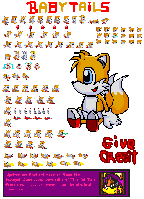 Tails baby foxangel