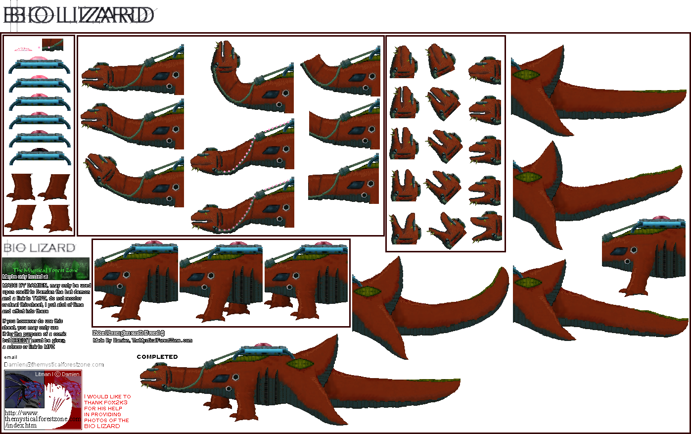 Bio Lizard sheet